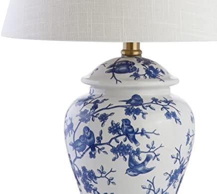 JONATHAN Y Penelope Ginger Jar 22" LED Table Lamp, Blue/White