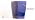 iDesign Small Plastic Bathroom Trash Can, Navy Blue