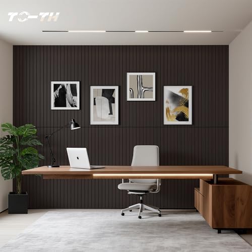 TO-TH Sound Proofing Wall Panels Decorative Acoustic Panel 10 Pack, Ebony