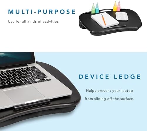 LAPGEAR MyDesk Lap Desk – Black, Fits 15.6” Laptops