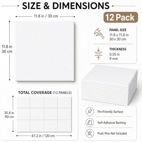 Felt Bulletin Board Tiles, Cork Board Alternative, 48 x 36 in