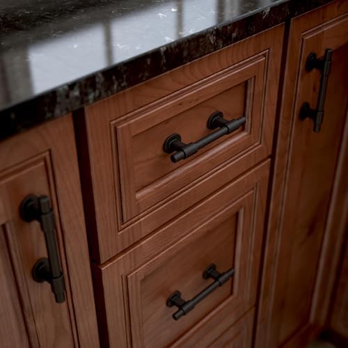 Franklin Brass 10 Pack Matte Black Cabinet Handles Adjustable Drawer Pulls for Kitchen Cabinet Knobs Dressers and Cupboards Fits 1-3/8 to 4 Inch (35–102mm) Hole Center | Adjusta-Pull™