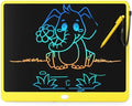 LCD Writing Tablet 16 Inch, Toys for 3 4 5 6 7 8 9Year Old Boys Girls, Colorful Doodle Board Drawing Tablet, Gift for Boys Age 3-12 Years, Memo Board, Drawing Pads with Lanyard (Yellow-16 Inch)
