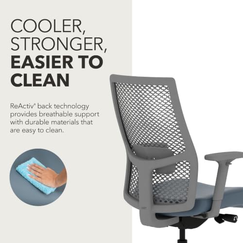 HON Ignition 2.0 ReActiv Ergonomic Office Chair, Lumbar Support, Nimbus
