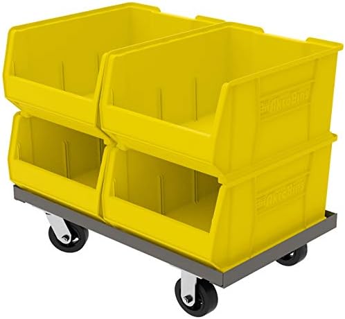 Akro-Mils 30289 Super-Size AkroBins Plastic Storage Bins, Space-Saving Stackable Bins for Garage, Classroom, Warehouse Organization, 24" L x 18" W x 12" H, Yellow, 1-Pack