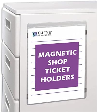 C-Line 83911 Magnetic Shop Ticket Holder, Super Heavy, 15", 8 1/2 x 11 (Box of 15)
