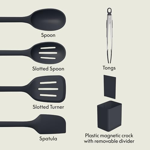bella 6 Piece Modular Tool Set, Non-Toxic, Heat safe to 425°F, Slate