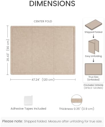 Fluxynara 47.2" x 35.4" Large Bulletin Board, Taupe