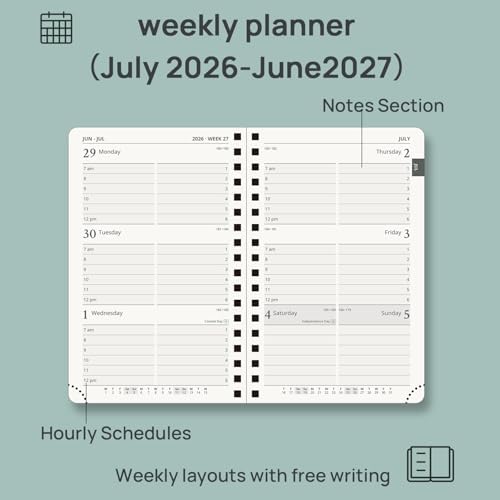 POPRUN Pocket Calendar 2026-2027,6.5" x 3.5" Pocket Planner