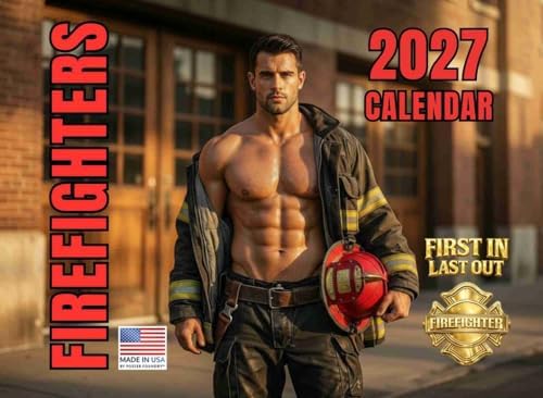 Sexy Fireman Calendar 2027 Hot Firefighter Monthly Wall Calender 12 Month