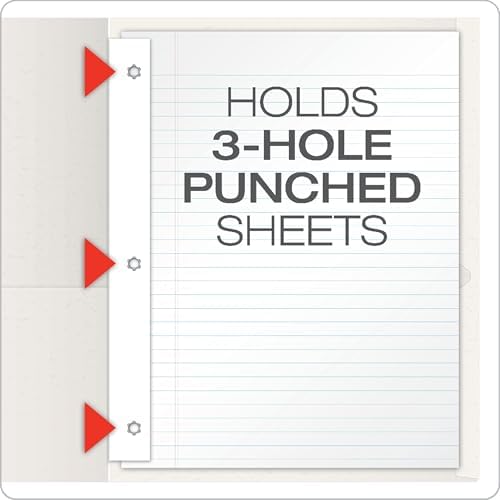Oxford Two-Pocket Folders w/Fasteners, White, Letter Size, 25 per Box (57704)