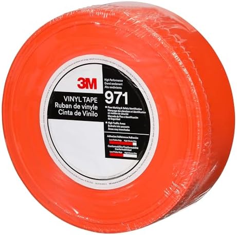 3M Durable Floor Marking Tape 971, Orange, 2 in x 36 yd, 17 mil, 1 Roll