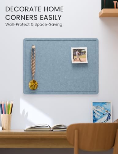 Fluxynara 23.6" x 17.1" Bulletin Board, Dusty Blue
