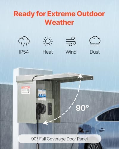 VEVOR Temporary Power Outlet Panel, Weatherproof RV Electrical Breaker Box with 20/30/50 Amp Receptacle Installed, Prewired Circuit NEMA 14-50R/NEMA TT-30R / 20A GFCI for RV Camper Trailer Motorhome