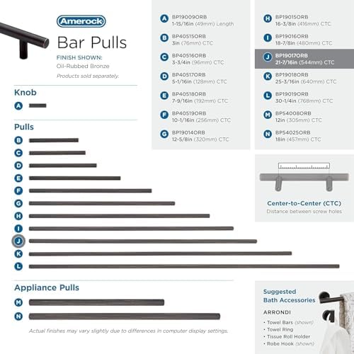 Amerock 21-7/16" Bar Pulls Oil-Rubbed Bronze Drawer Pull