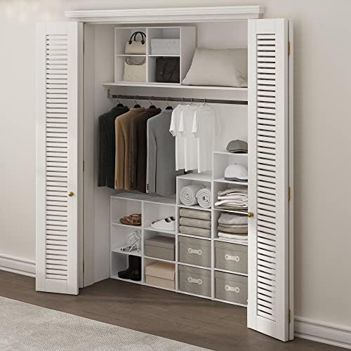 Furinno LUDER 2-Tier Book Shelf, Wide Open Shelves Bookshelf, Plain White