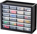 IRIS USA 24-Drawer Plastic Storage Cabinet, Teacher Toolbox, Garage, Black