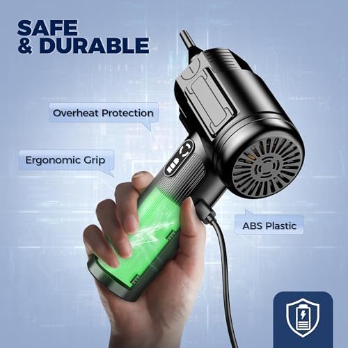 Compressed Air Duster, 130000RPM Rechargeable Electric Air Blower Cordless