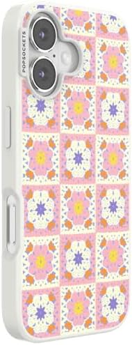 PopSockets iPhone 17 Phone Case with MagSafe- Desert Crochet | Magnetic, Wireless Charging, Camera & Drop Protection, Western, Boho, Aesthetic, iPad, Removable, Popper
