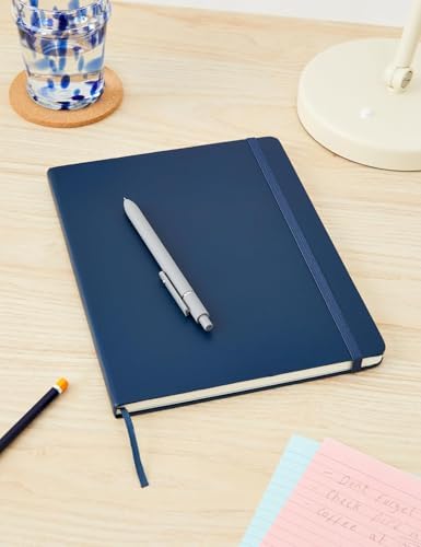 Moleskine Classic Notebook, Hard Cover, XL (7.5" x 9.5") Plain/Blank, Sapphire Blue, 192 Pages