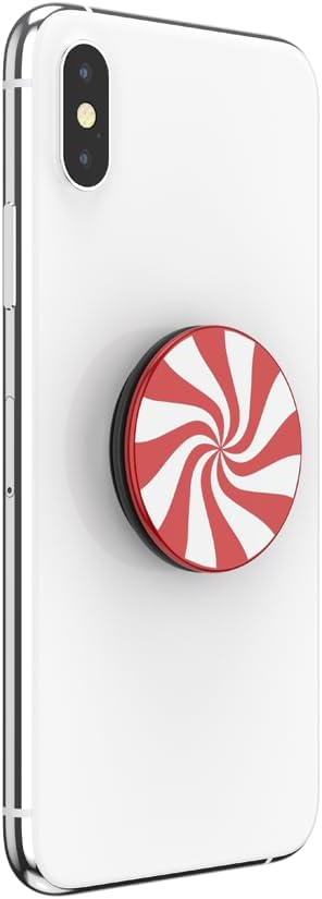 PopSockets Adhesive Phone Grip, Holder- Peppermint | Secure Comfortable Hold, Anti-Drop, Kickstand, Spinning, Spinner, Backspin, Christmas