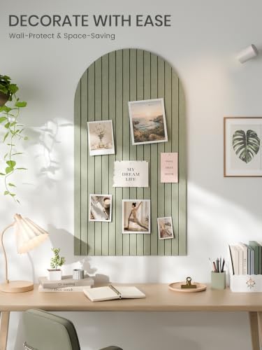 Large Arched Felt Bulletin Board 47.2''×25.5'', Sage