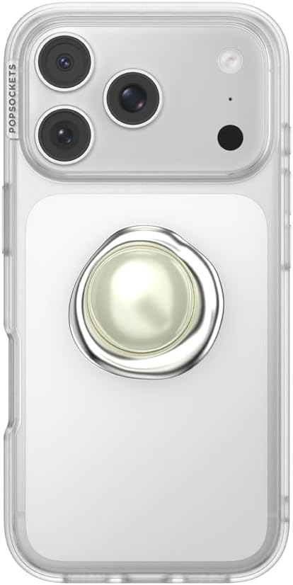 PopSockets Adhesive Phone Grip, Holder- Eye Silver | Secure Comfortable Hold, Anti-Drop, Kickstand, Pearl, Pretty, Bling, Crystal, Enamel, Designs
