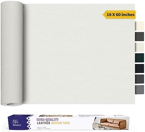 Leather Repair Patch Tape Kit, Self Adhesive Leather Repair for Furniture, Couch, Sofa, Car Seats,Office Chair,Vinyl Repair Kit.60inx16in