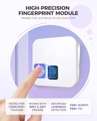 NGTeco Cloud Time Clock for Employees Small Business, Remote Control Fingerprint Time Clocks, Customization Rule Clock in Machine with Software ＆ iOS/Android App, 2.4G WiFi, No Monthly Fee