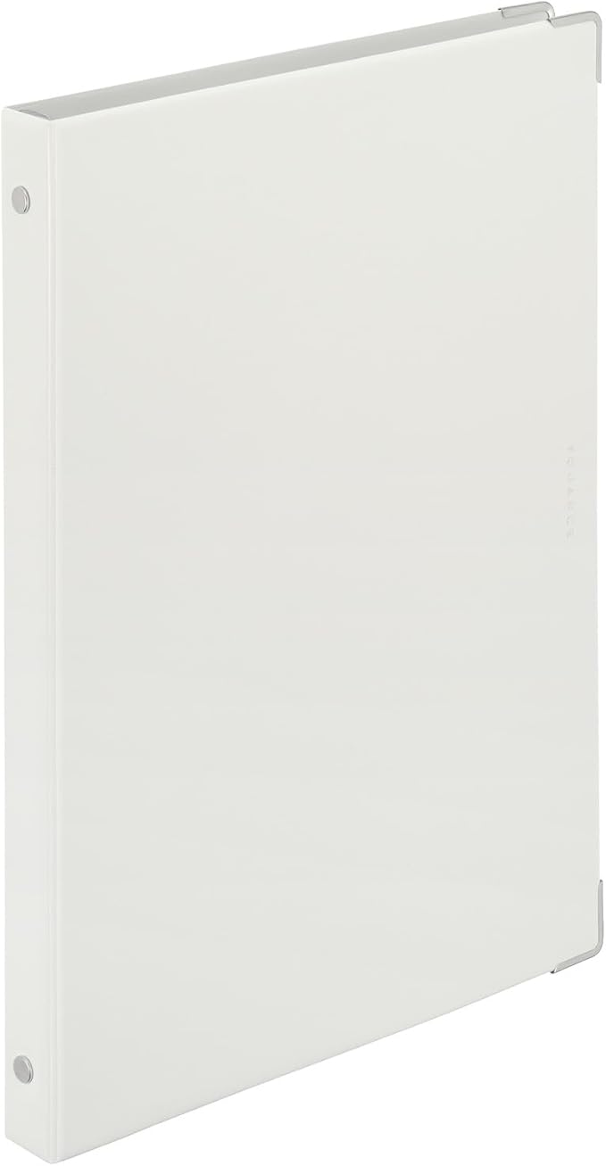 Maruman YOUANCE 26-Ring Binder, Holds 70 Sheets, B5 7.17"x10.12", White | Durable Vinyl Cover, Storage Pocket, Includes 10 3mm Graph Paper Sheets & Clear Sheet Protector, Made in Japan