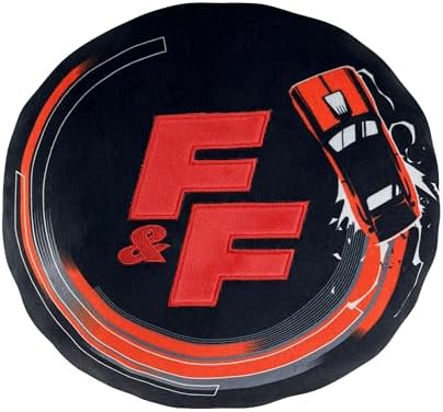 Northwest Fast and Furious Burn Rubber Tracks Cloud Pillow 12" – Cool Car Plush Stuffed Toy for Kids & Adults, Racing Room Decor, Gift for Boys