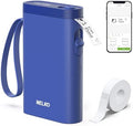 Nelko P21 Label Maker Machine with Tape, Bluetooth Label Printer, Blue