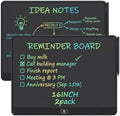 16 Inch LCD Writing Tablet 2 Pack, Large Electronic Notepad Reusable Digital Memo Board Erasabl Tablet(Black)