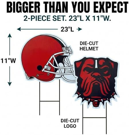 NFL Logo & Helmet 2 Pack Yard Sign Set