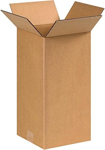 BOX USA 8x8x16 Tall Corrugated Boxes, Tall, 8L x 8W x 16H, Pack of 25 | Shipping, Packaging, Moving, Storage Box for Home or Business, Strong Wholesale Bulk Boxes