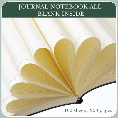 Tenceur 5 Pcs A4 College Ruled Notebook 8.5'' x 11'' Lined Journal 200 Pages Lined Artificial Leather Sketchbook for Writing Office School Business Home Gifts Supplies (Dark Color)