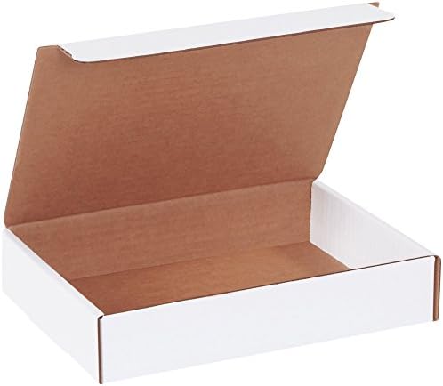 Top Pack Supply Literature Mailers, 9" x 6 1/2" x 1 3/4", White (Pack of 50)