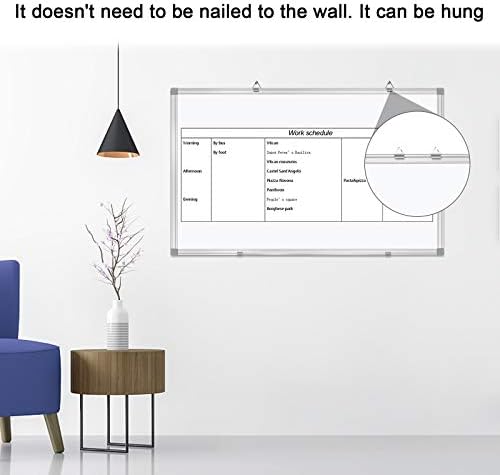 Dry Erase Board for Wall Aluminum Presentation Magnetic Whiteboard with Long Pen Tray, Wall-Mounted White Board for School, Office and Home (40"x30")