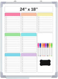 Lincia 24" x 18" Magnetic to Do List Whiteboard, Weekly Planner, Pleochroic