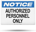 TRADESAFE Authorized Personnel Only Sign - Quick Install Aluminum Safety Sign, Light Reflective, UV-Resistant, Waterproof, 14” X 10”