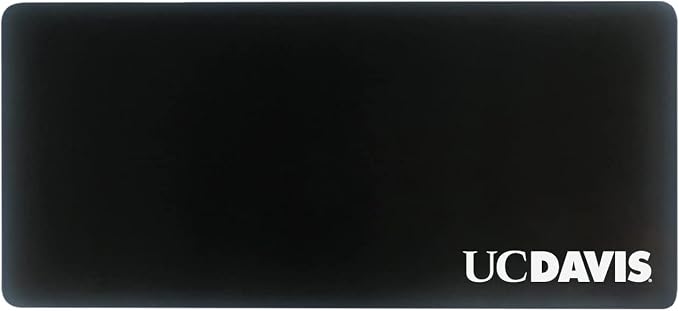 University of California - Davis Classic Cloth Desk Mat, Durable Office Supplies, Non-Slip Base, Responsive Desk Pad with Smooth Cloth Surface, Black
