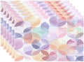 Batmerry Soft Translucent Placemats, Overlapping Shapes Pastel Washable Linen Table Mats for Kitchen Table Double Insulation Decor Dining Set Indoor Outdoor 12X18 in Set of 6