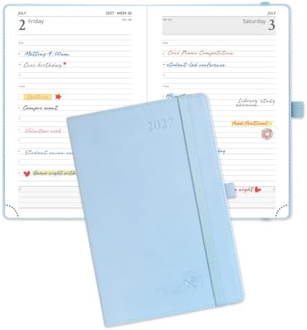 POPRUN 2027 Daily Planner One Page Per Day, 5.75" x 8.5",Page a Day Planner