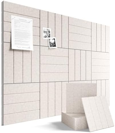 Fluxynara 48" x 36" Large Felt Bulletin Board, Oatmeal