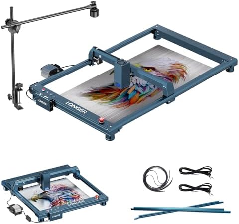 Longer B1 30W Laser Engraver with Air Assist, Y-Axis Extension & LightBurn Camera, Auto Positioning & Capture, 33.46"x17.71" Large Area, DIY Laser Cutter for Wood