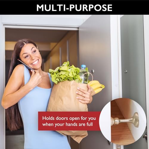 Design House Magnetic Doorstop, Satin Nickel