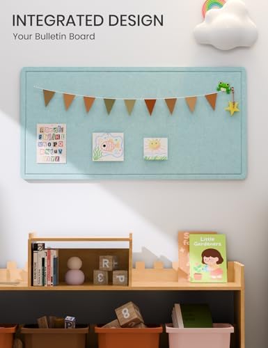 Fluxynara 35" x 17.1" Bulletin Board, Aqua Blue
