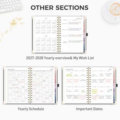 RETTACY 2027 Planner, Weekly and Monthly, A5 Size (5.7" x 8.3")