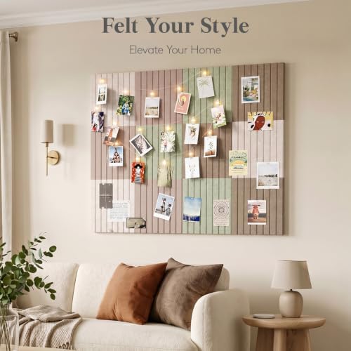 Lifewit Large Felt Bulletin Board with Self-Adhesive 36" x 24"- 6 Pack