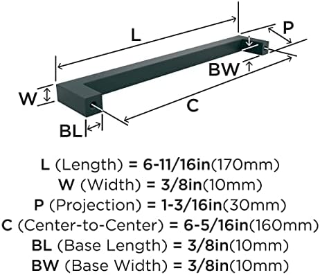 Amerock 6-5/16" Monument Matte Black Drawer Pull